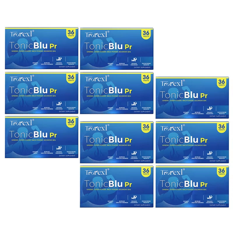 Tonicblupro Blue Pills Male Enhancing Supplements Support Stamina & Energy, Natural Oyster & Ginseng Tablets