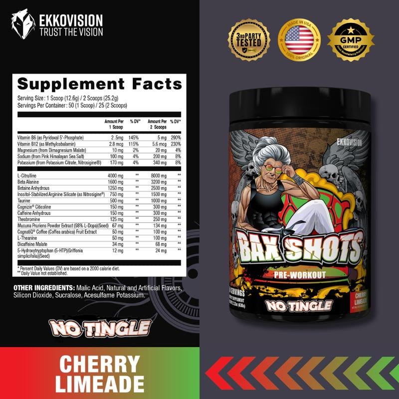 EKKO Bax Shots Pre-Workout | Baxter Signature | 3Rd Party Tested