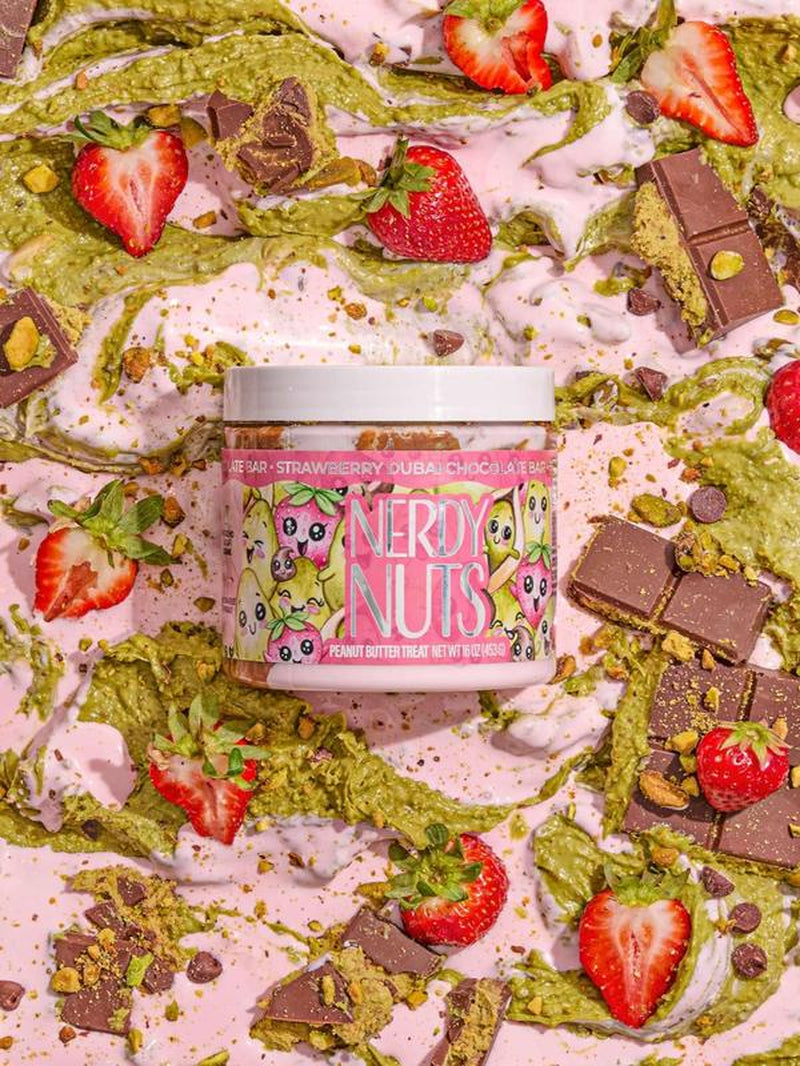 Strawberry Dubai Chocolate Bar Peanut Butter Treat