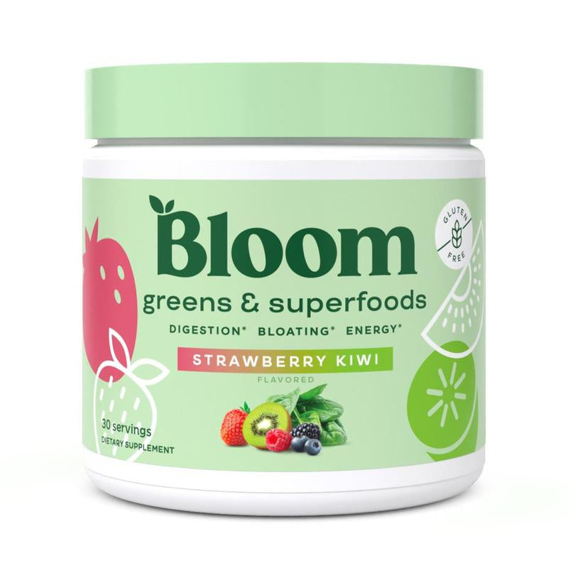 Bloom Nutrition Greens & Superfoods Powder (30 Servings) - Digestion, Gut Health, Bloating Relief, Spirulina & Chlorella with Probiotics & Antioxidants