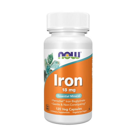 Supplements, Iron 18 Mg, Non-Constipating*, Essential Mineral, 120 Veg Capsules