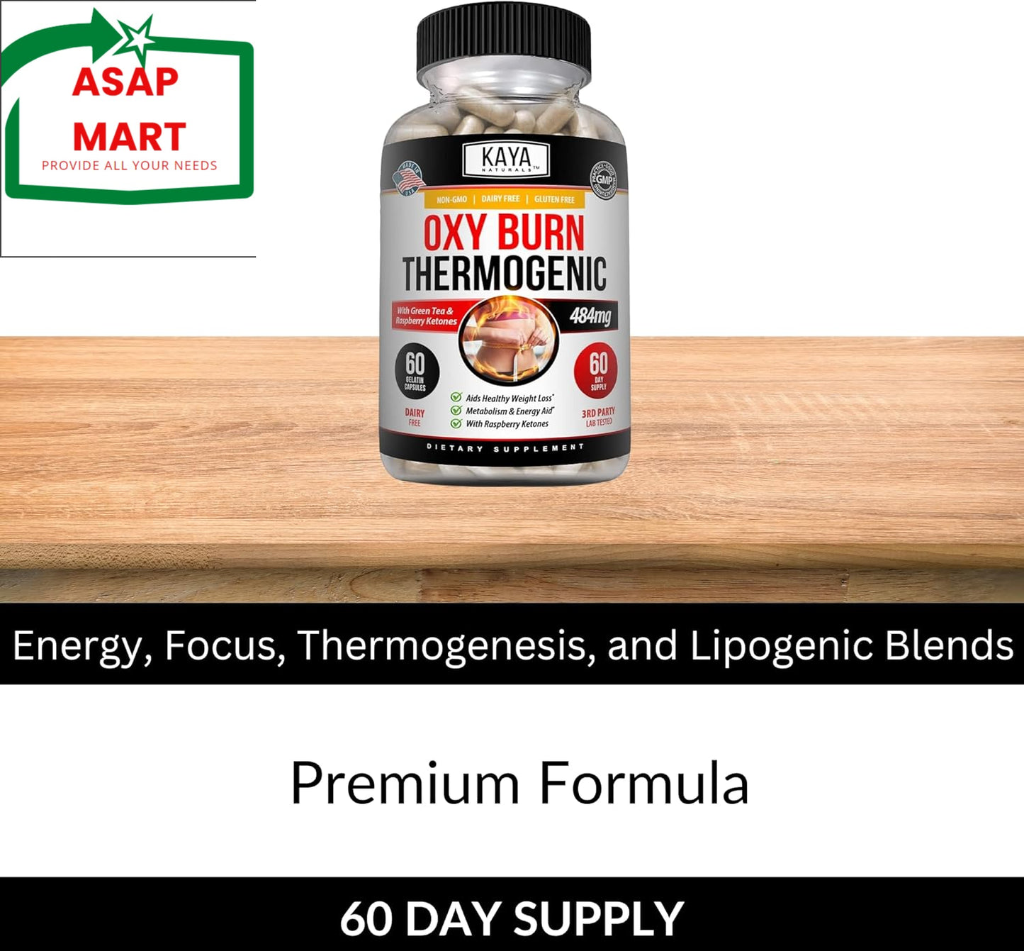 Kaya Naturals Supreme Fat Burner - Weight Loss Pills Women & Men - Appetite Supp