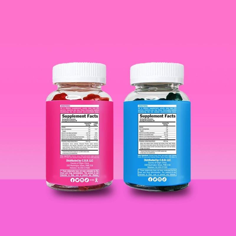 Combo Pack - Lifestyle Aid - Women’S Support Supplement - Berry Flavored - Essential Herbs - Multivitamins