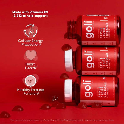 3 Bottles of Goli Best Seller Bundle: Ashwagandha KSM-66, Apple Cider Vinegar, Matcha Mind Supplement with Cognizin, Vitamins D2 and B12