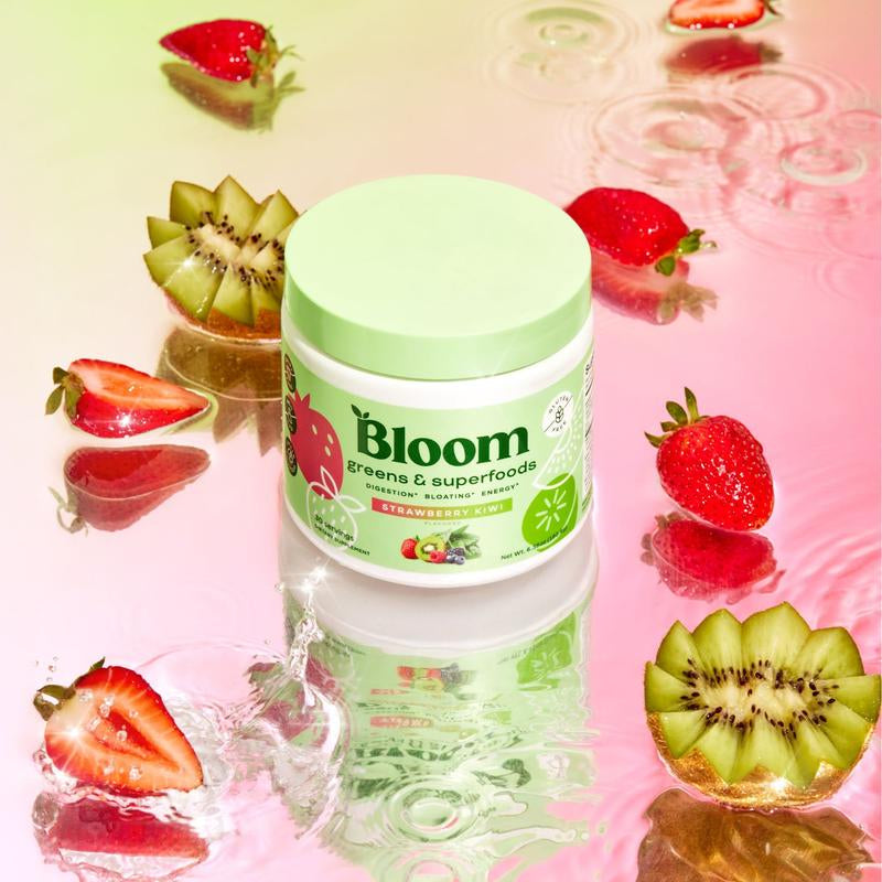 Bloom Nutrition Greens & Superfoods Powder (30 Servings) - Digestion, Gut Health, Bloating Relief, Spirulina & Chlorella with Probiotics & Antioxidants