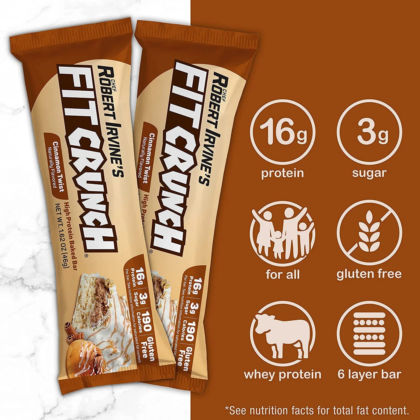 Snack Size Protein Bar, Cinnamon Twist, 16G Protein, 18 Ct.