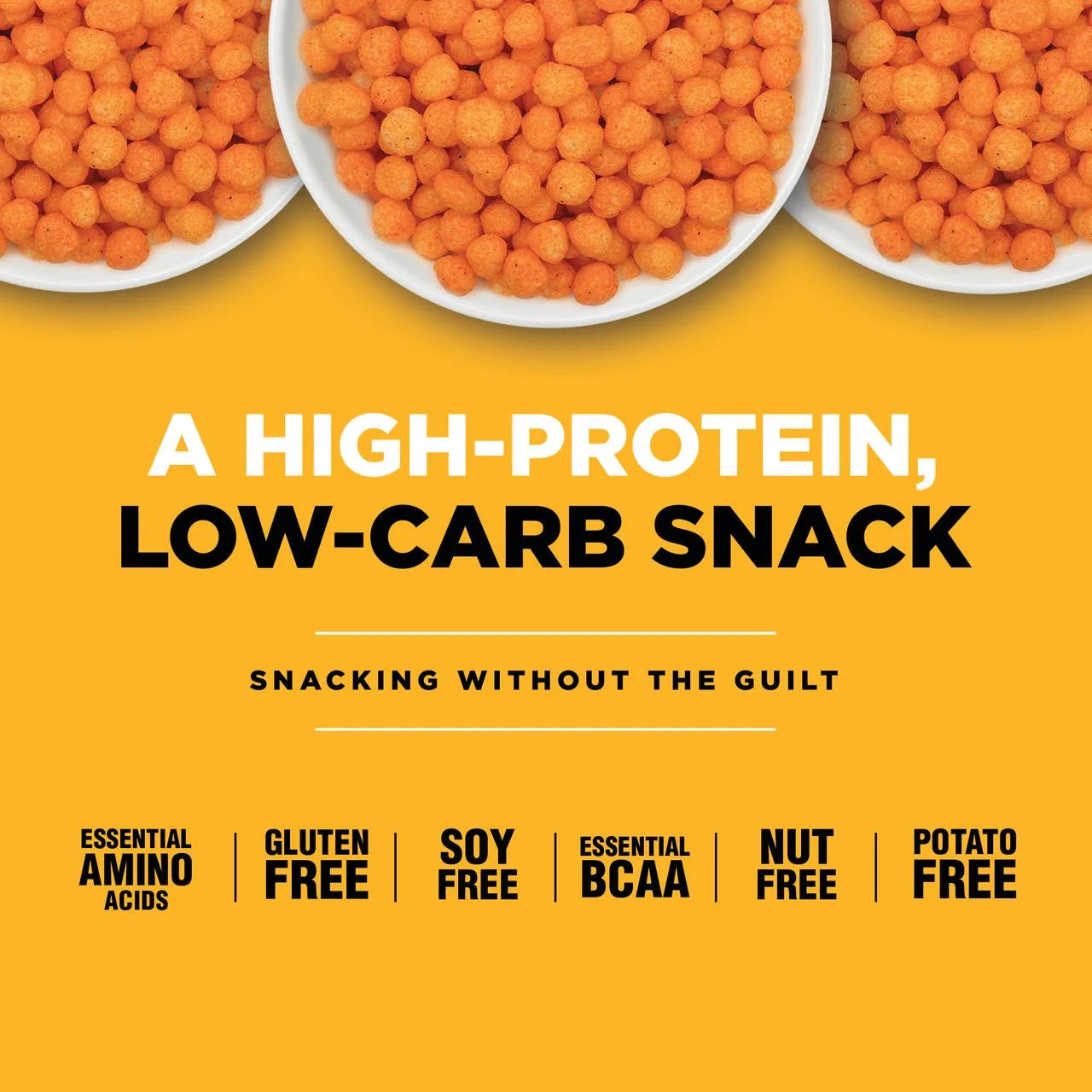 Protein Puffs, Low Carb Keto Friendly Protein Snacks, Nacho Cheese (10.6 Ounce)