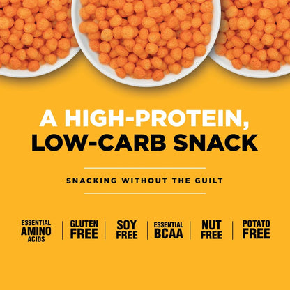 Protein Puffs, Low Carb Keto Friendly Protein Snacks, Nacho Cheese (10.6 Ounce)