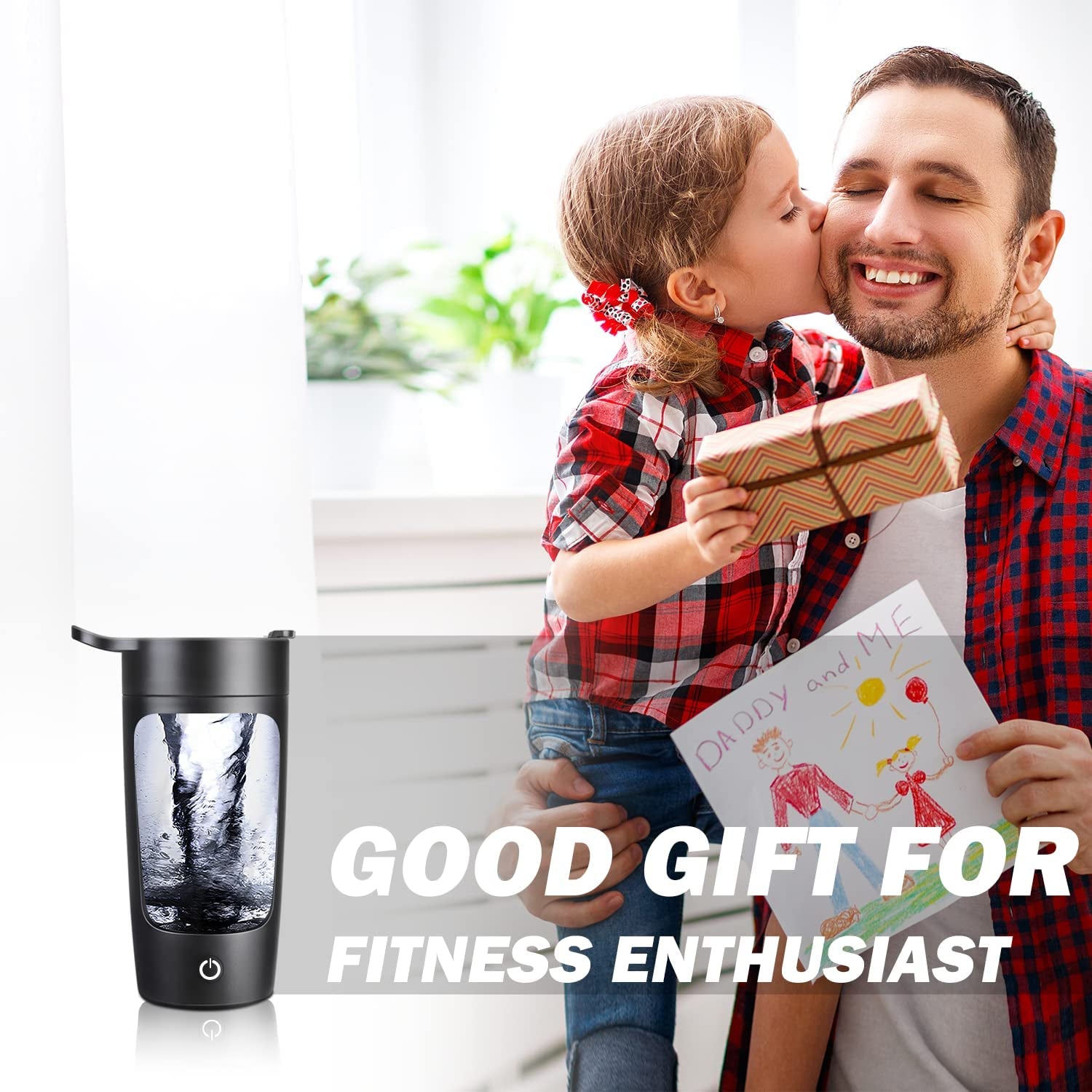 Revolutionary 22Oz Electric Shaker Bottle - USB Rechargeable Protein Mixer in Sleek Black!