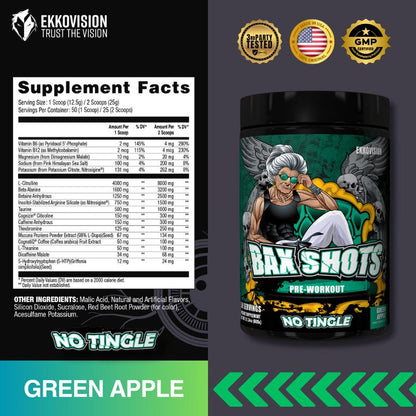EKKO Bax Shots Pre-Workout | Baxter Signature | 3Rd Party Tested
