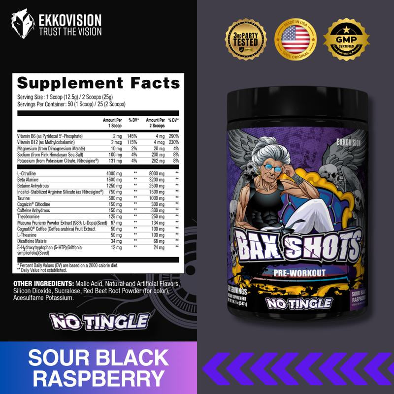 EKKO Bax Shots Pre-Workout | Baxter Signature | 3Rd Party Tested
