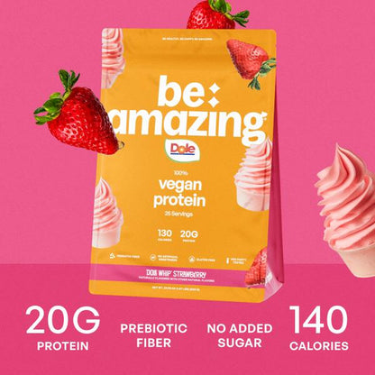 Be Amazing Vegan Protein Powder | Plant | Prebiotic Fiber | Gluten Free | Non Dairy | Low Sugar | Great Tasting | Dole Whip | Brown Sugar Oatmeal | IHOP