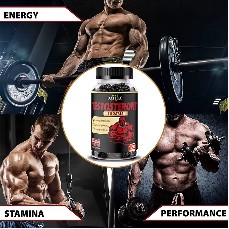 Men'S Strength, Energy Booster, Natural Support for Muscle Growth, Stamina & Energy, 120 Capsules