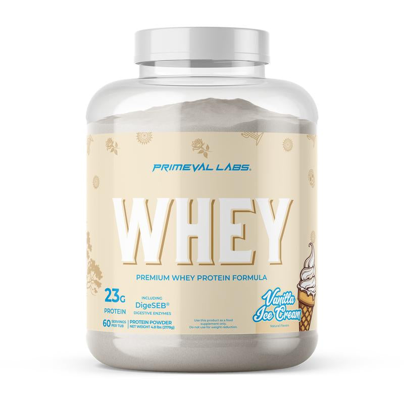 Primeval Labs Whey Protein Gourmet Flavors - High Protein 23G per Serving, Authentic Latino Flavors