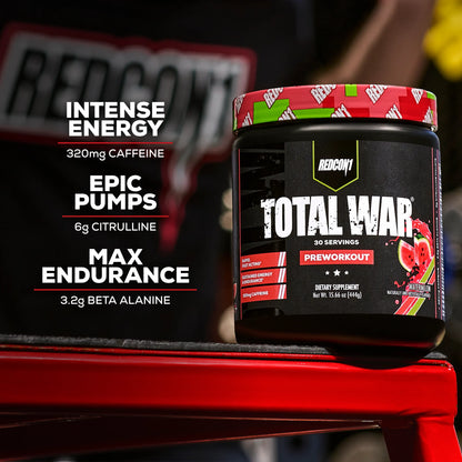 Total War, Pre-Workout, Green Apple, 15.66 Oz (444 G)