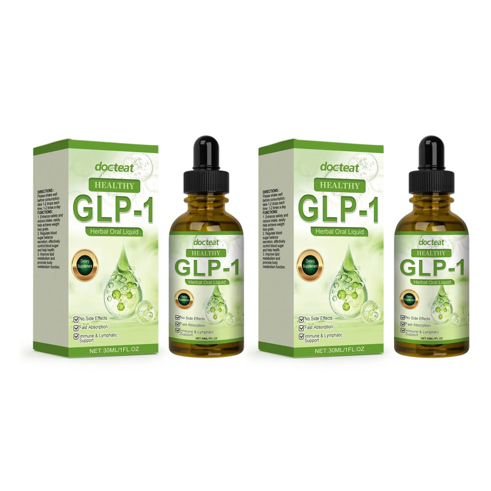GLP-1 Supplement Liquid Drops Naturally GLP-1 Support Body Slimming Supplement for Gut Digestive Health Body Care Products