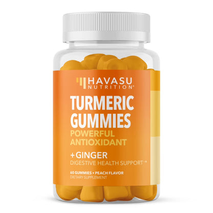 Havasu Turmeric Gummies with Ginger, Vegan 95% Curcumin Gummies for Superior Immune Defense, 60 Ct