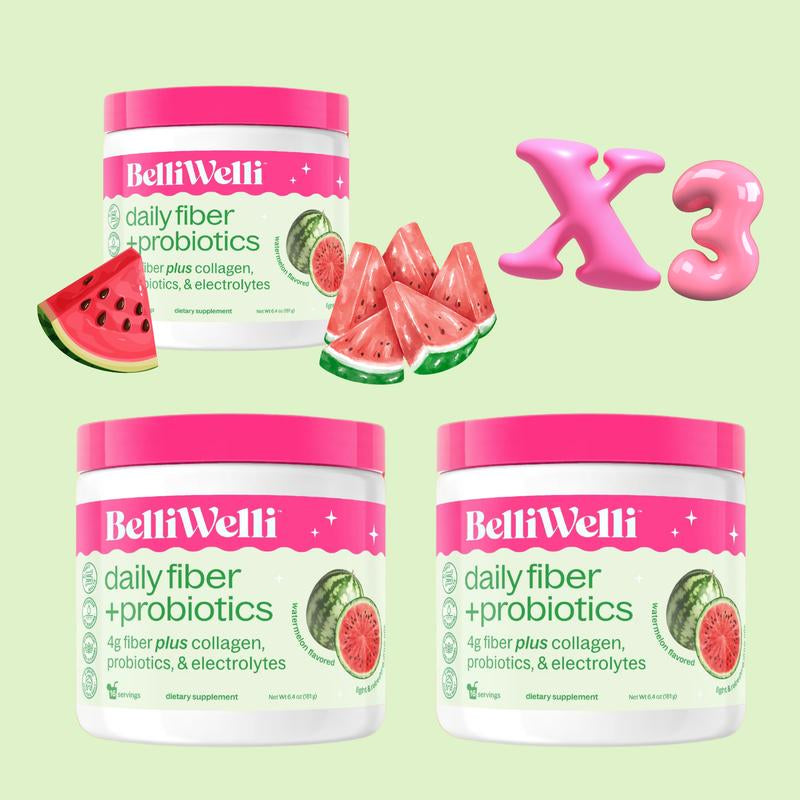 Special 3 Tub Bundle- Belliwelli Daily Fiber + Probiotics + Collagen Healthcare Fitness