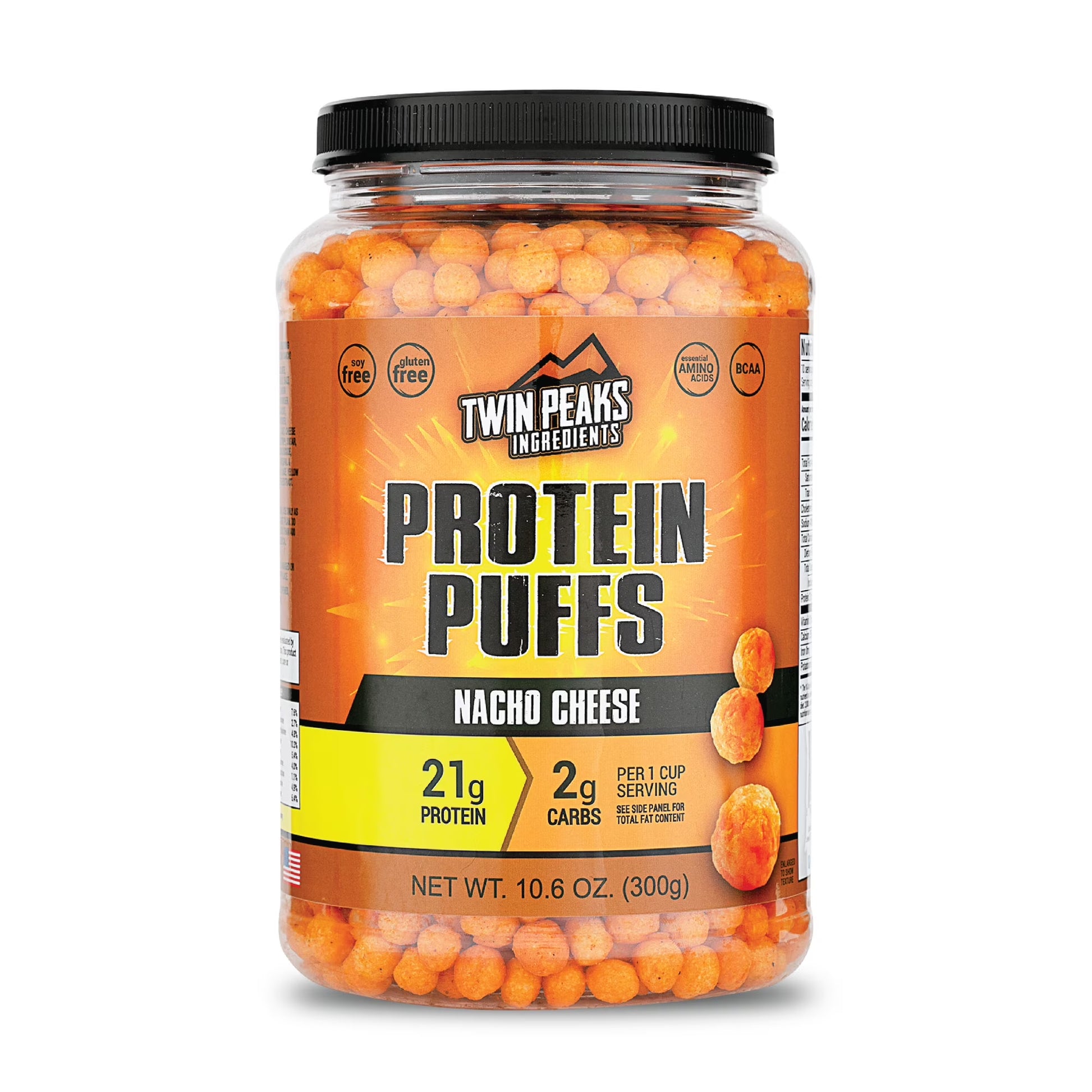 Protein Puffs, Low Carb Keto Friendly Protein Snacks, Nacho Cheese (10.6 Ounce)