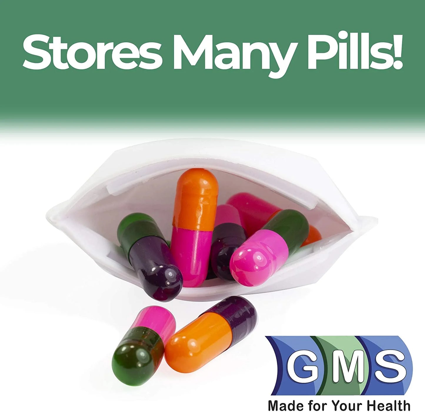 Squeezable Pocket Pill Case - Small, Lightweight Pill Organizer Ideal for Travel - Holds Medicines Securely - Sturdy Design with Easy Fuss-Free Access - Pocket Sized & Discreet