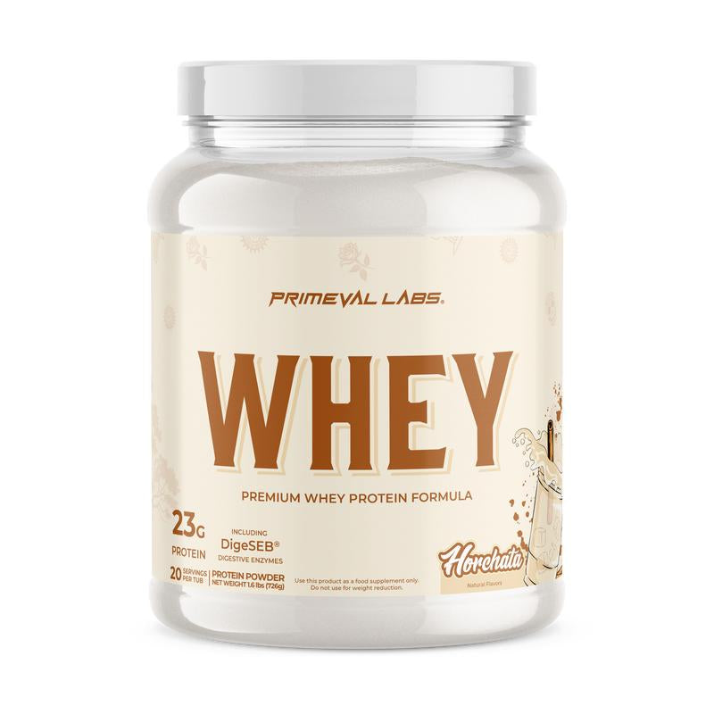 Primeval Labs Whey Protein Gourmet Flavors - High Protein 23G per Serving, Authentic Latino Flavors