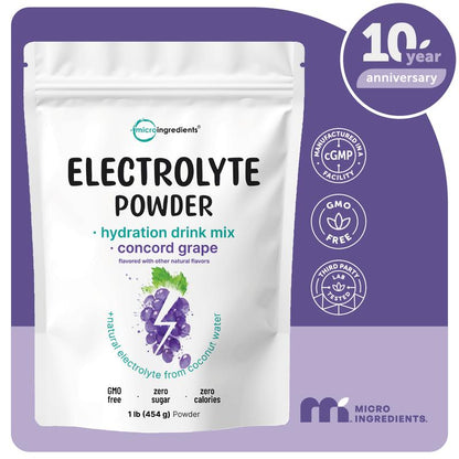 Micro Ingredients Hydration Electrolytes Powder, 1Lb