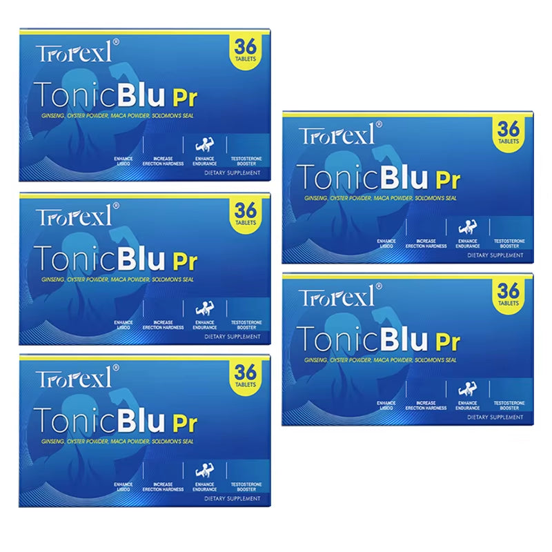 Tonicblupro Blue Pills Male Enhancing Supplements Support Stamina & Energy, Natural Oyster & Ginseng Tablets