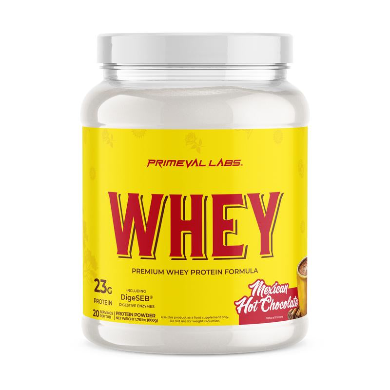 Primeval Labs Whey Protein Gourmet Flavors - High Protein 23G per Serving, Authentic Latino Flavors