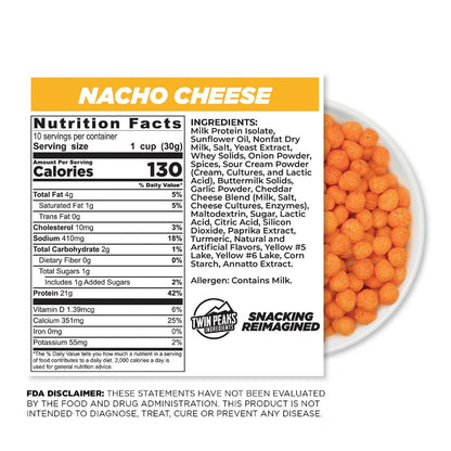Protein Puffs, Low Carb Keto Friendly Protein Snacks, Nacho Cheese (10.6 Ounce)