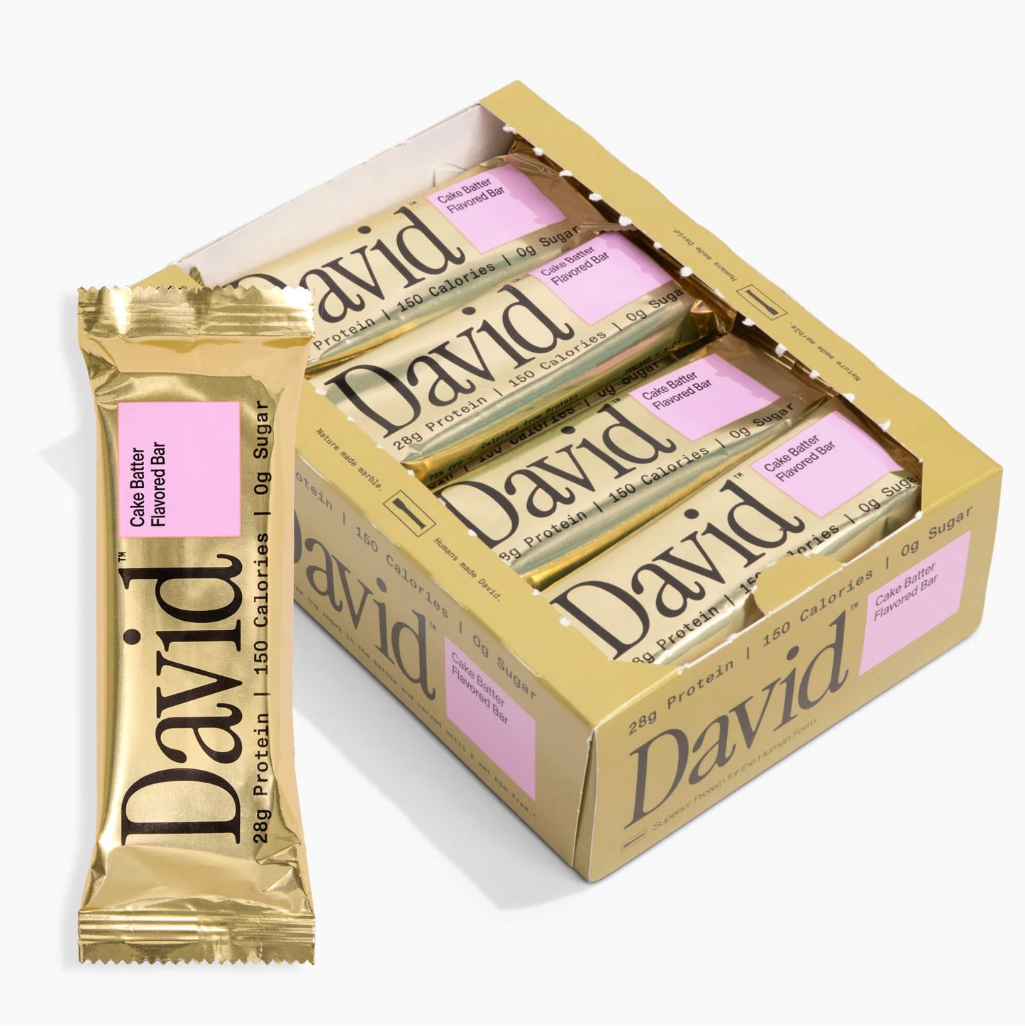 David High Protein Bars, Cake Batter - 28G Protein - 12Ct