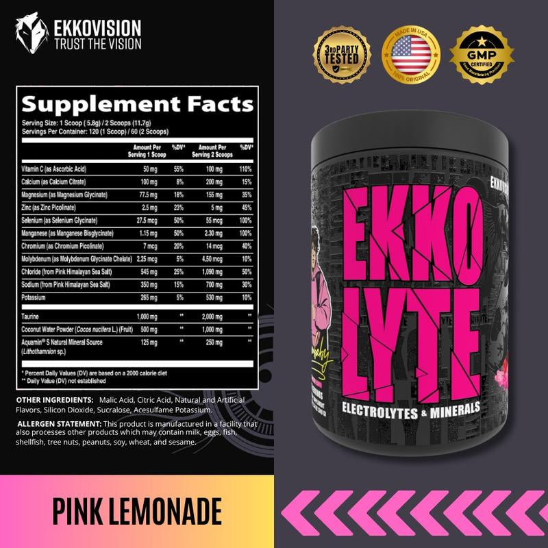EKKO Ekkolyte Hydration | Electrolytes & Minerals | 3Rd Party Tested