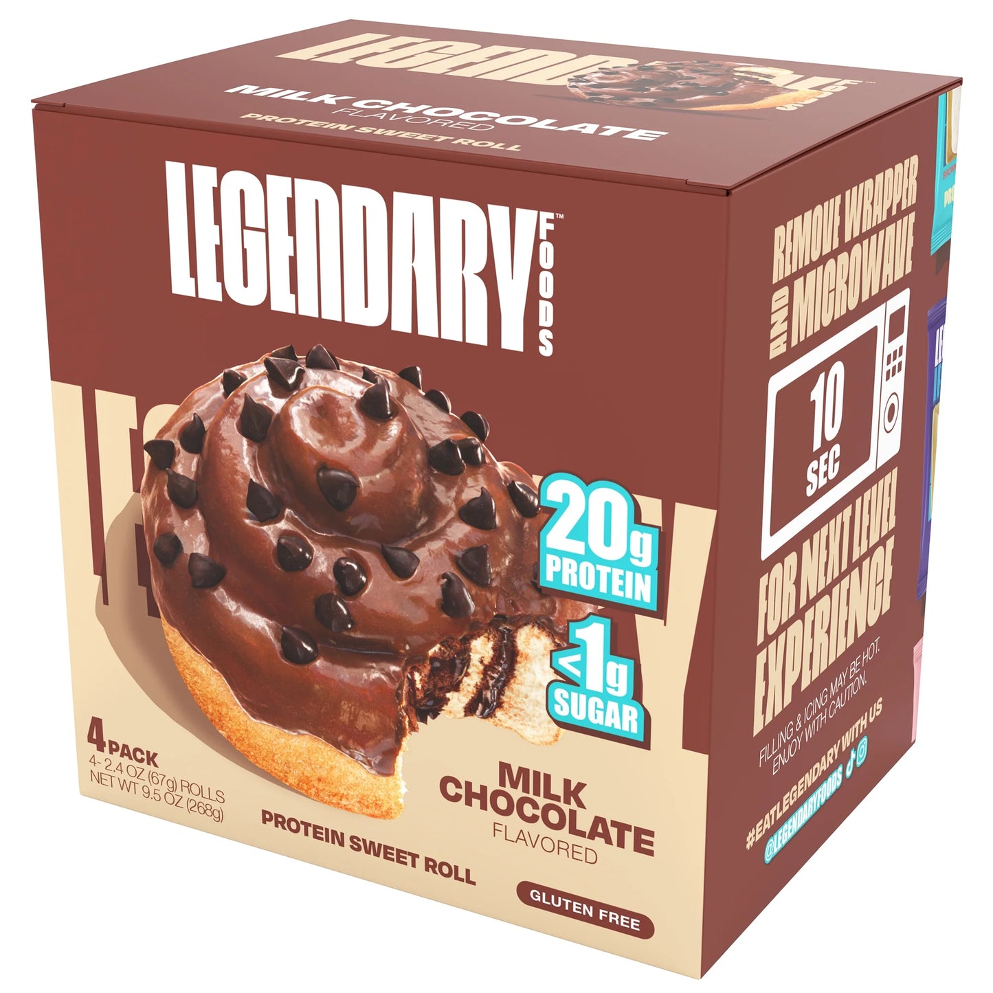 Protein Sweet Roll - Chocolate 4 Pack | Protein Snack | Gluten-Free| Keto Friendly