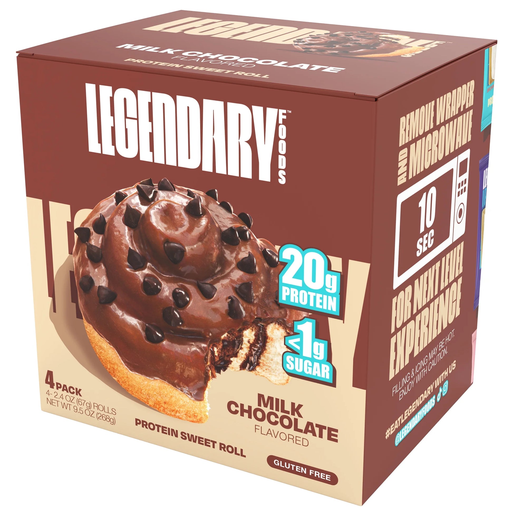 Protein Sweet Roll - Chocolate 4 Pack | Protein Snack | Gluten-Free| Keto Friendly