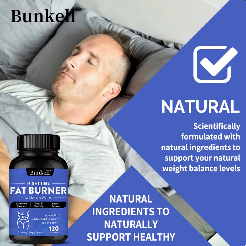 Nighttime Fat Burner - Helps Promote Metabolic Cleansing, Inhibits Fat Accumulation, and Appetite Control during Sleep