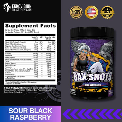 EKKO Bax Shots Pre-Workout | Baxter Signature | 3Rd Party Tested