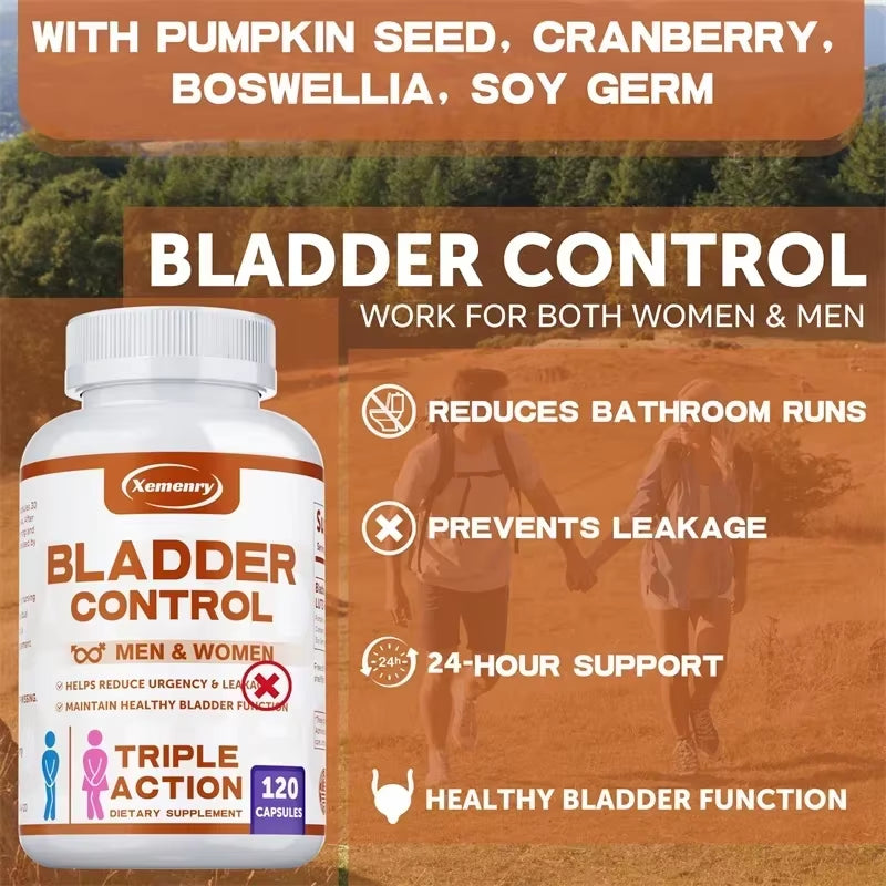 Bladder Control Supplement - Reduce Urinary Frequency and Urgency, Improve Urination Supplement - 120 Capsules