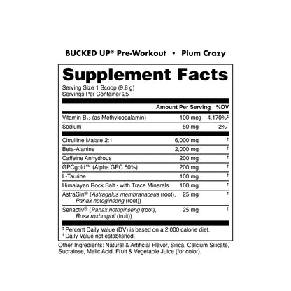 Preworkout Supplement Plum 25 Serve