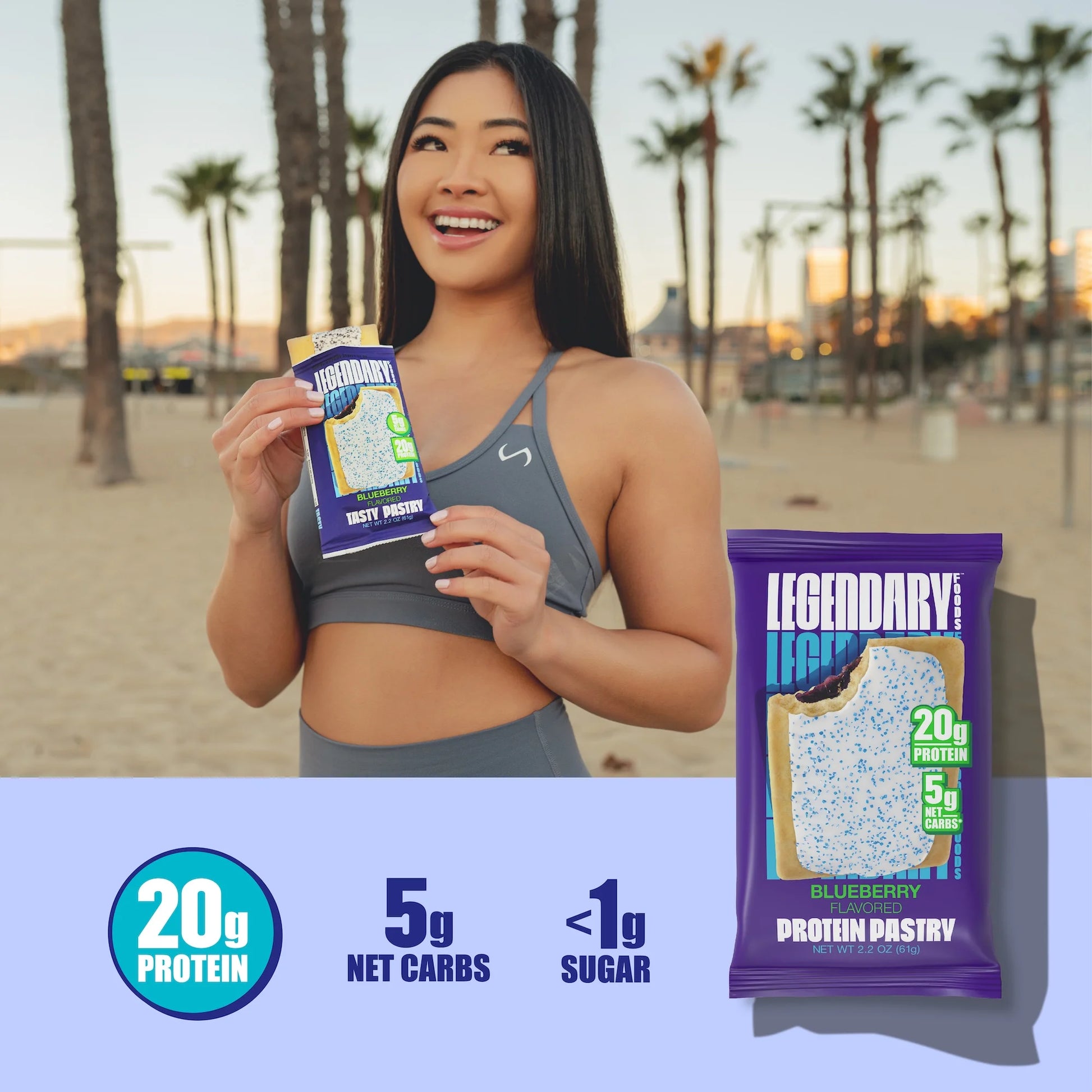 Protein Pastry - Blueberry 4 Pack | Protein Snack | Gluten-Free| Keto Friendly