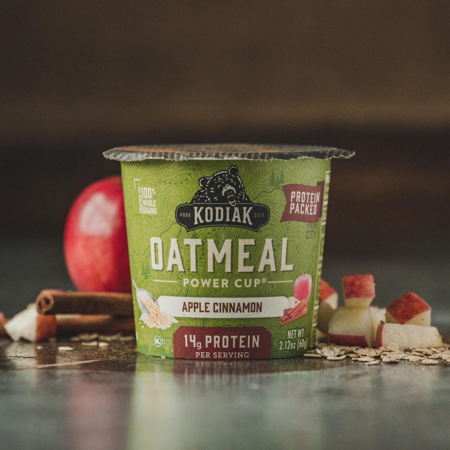 Kodiak Cakes Instant Protein Apple Cinnamon Oatmeal Cups 12 Pack 14G Protein