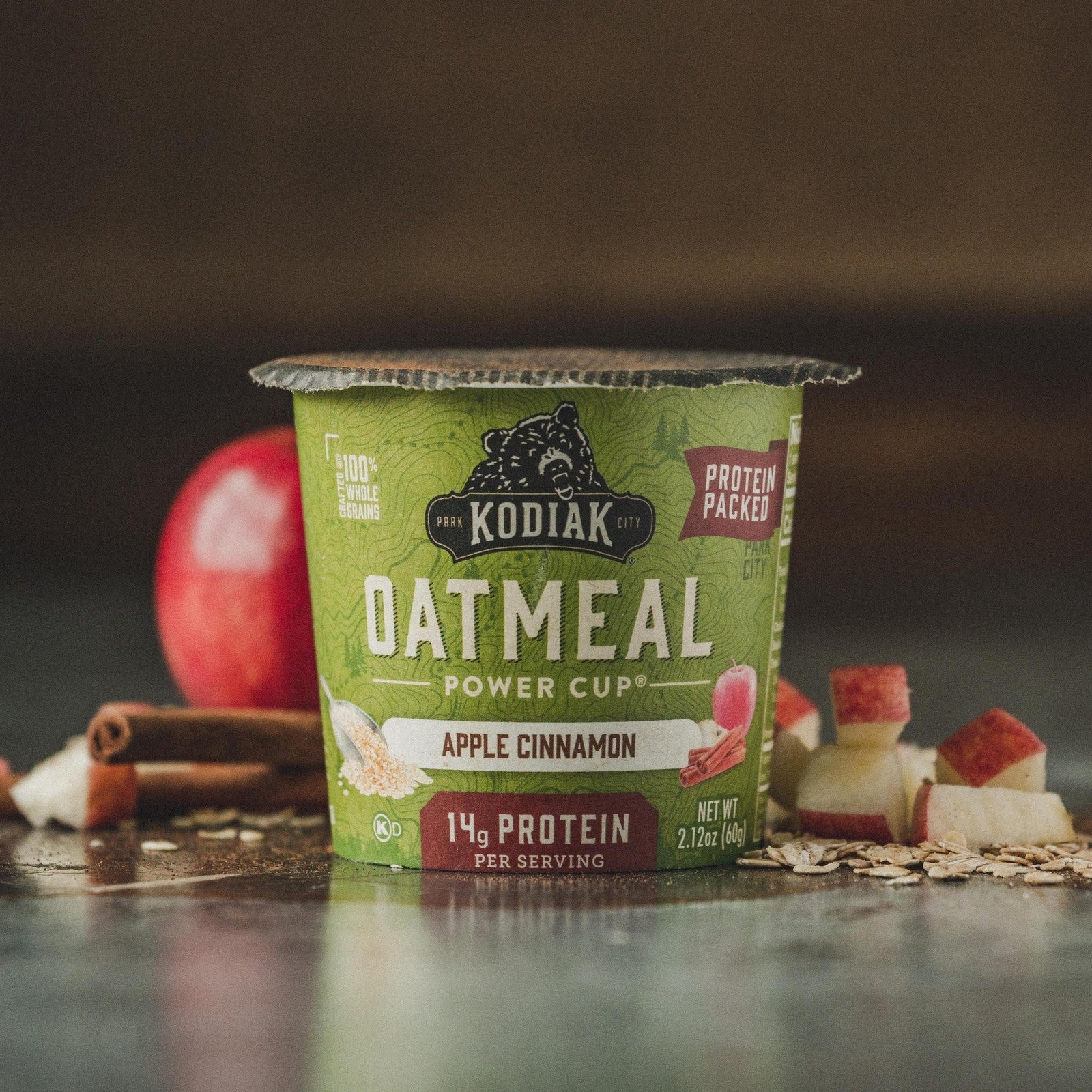 Kodiak Cakes Instant Protein Apple Cinnamon Oatmeal Cups 12 Pack 14G Protein