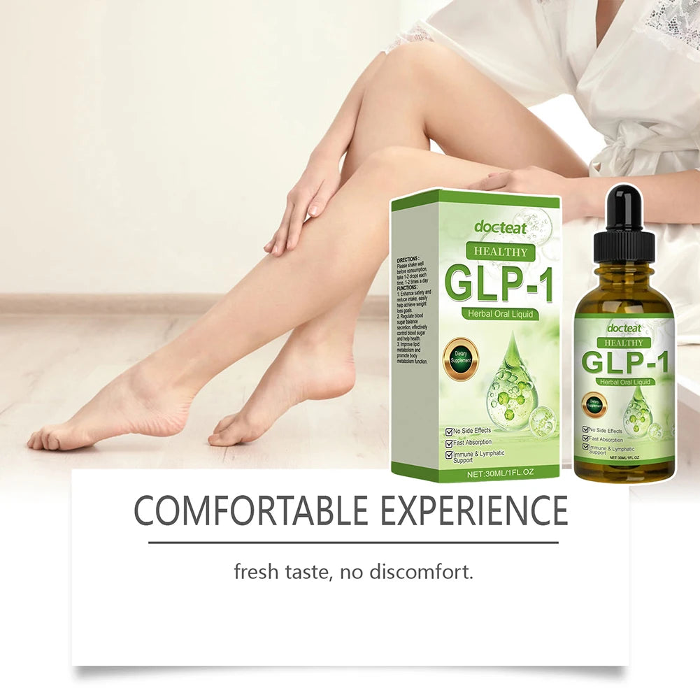 GLP-1 Supplement Liquid Drops Naturally GLP-1 Support Body Slimming Supplement for Gut Digestive Health Body Care Products