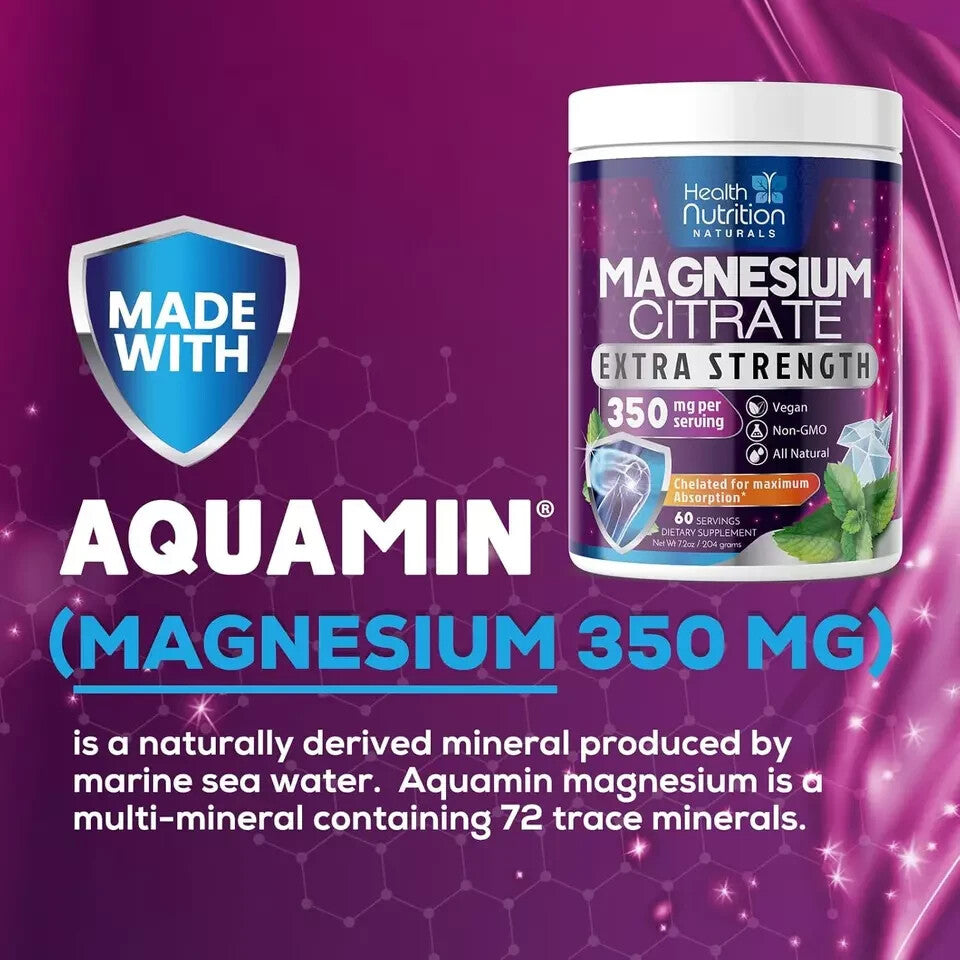 #1 Mejor Citrato De Magnesio En Polvo Puros Magnesium Citrate Powder Supplement