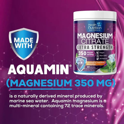 #1 Mejor Citrato De Magnesio En Polvo Puros Magnesium Citrate Powder Supplement
