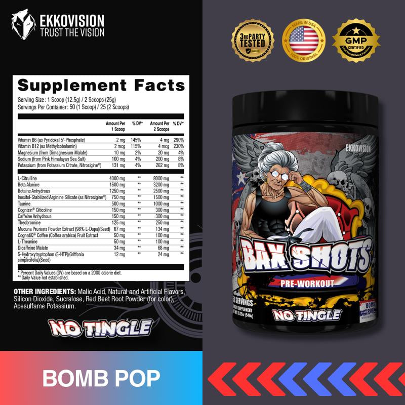 EKKO Bax Shots Pre-Workout | Baxter Signature | 3Rd Party Tested