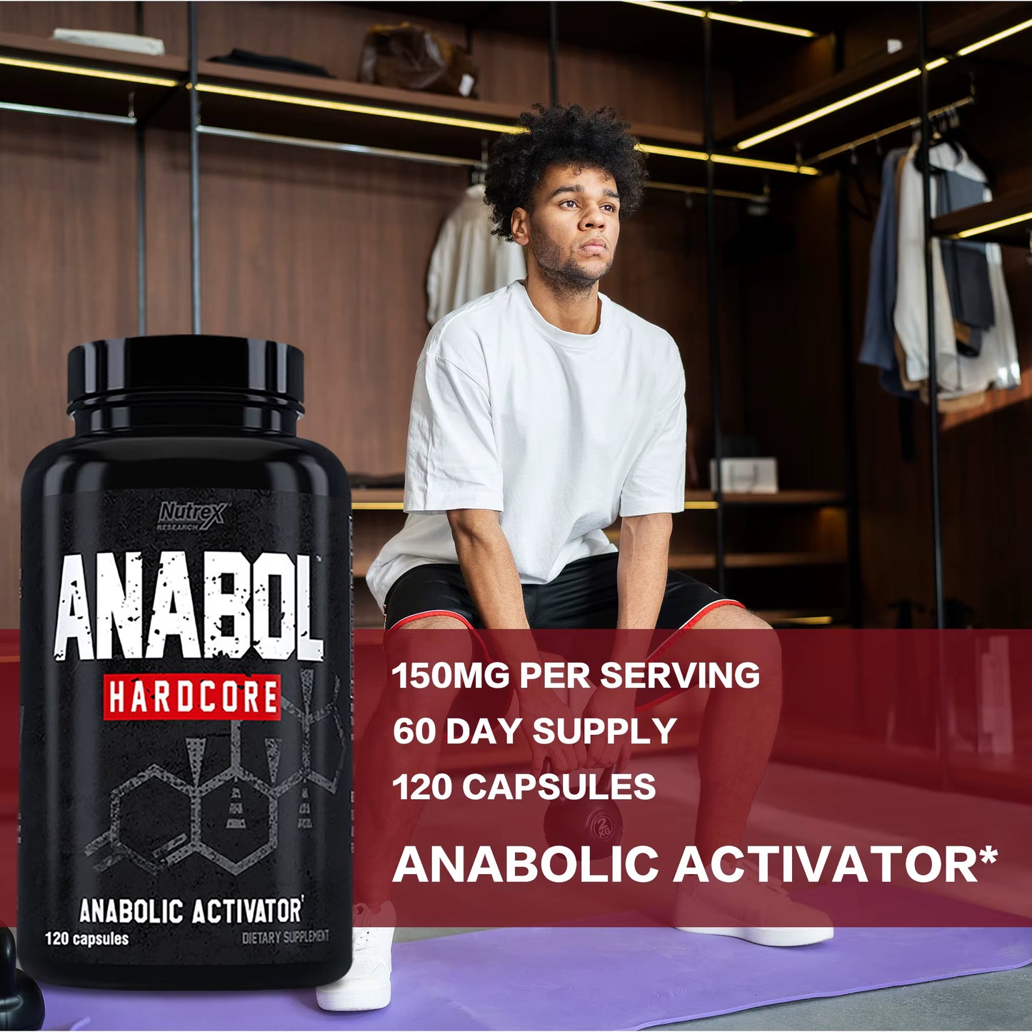 ANABOLIC - Muscle Growth Supplements for Men to Build Lean, Dense, High - 120 Capsules