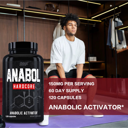 ANABOLIC - Muscle Growth Supplements for Men to Build Lean, Dense, High - 120 Capsules