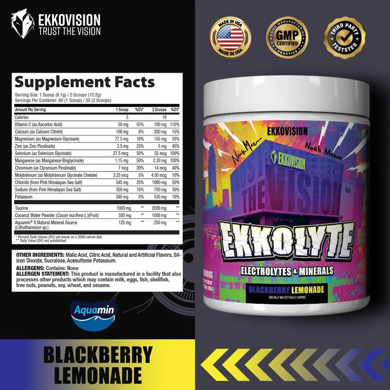 EKKO Ekkolyte Hydration | Electrolytes & Minerals | 3Rd Party Tested