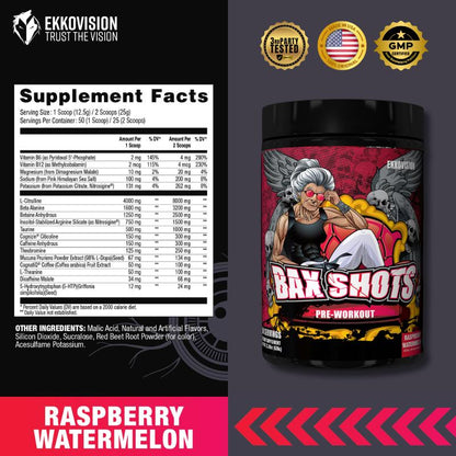EKKO Bax Shots Pre-Workout | Baxter Signature | 3Rd Party Tested