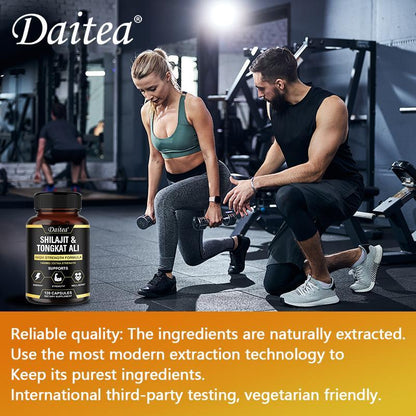 Daitea Shilajit & Tongkat Ali Supplement, Supports Energy, Endurance, Vitality, Supports Muscle Mass
