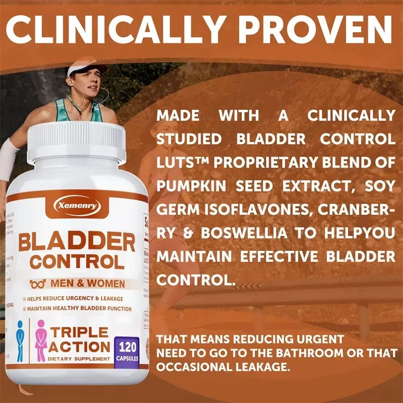 Bladder Control Supplement - Reduce Urinary Frequency and Urgency, Improve Urination Supplement - 120 Capsules